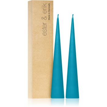 ester & erik cone candles turquoise (no. 56) lumanare - imagine 2